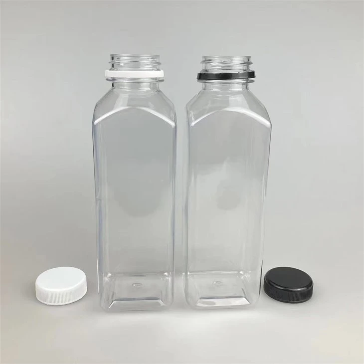 8oz 12oz 재사용 가능한 캡이 있는 빈 플라스틱 주스 병