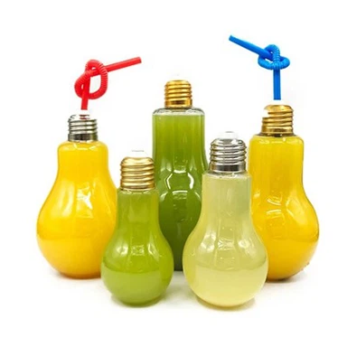 LED 냉동 음료 플라스틱 전구 컵 차가운 음료 투명 파티 전구 컵 맞춤 로고 포함