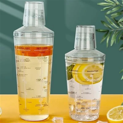 NH 플라스틱 셰이커 칵테일 700cc / 24 Oz 음료 믹서 마크 지우기 우유 차 와인 셰이커 바 혼합 도구